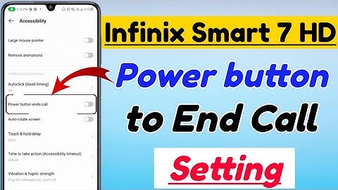 infinix smart 7 hd me Power button se Call cut kaise kare | infinix smart 7 hd Power button end call