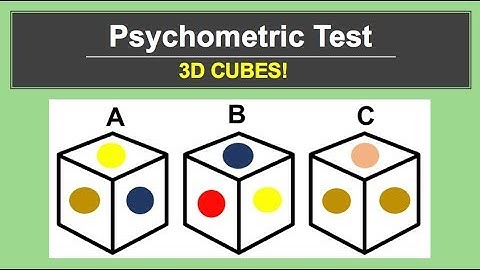 Psychometric Tests (3D CUBES)!