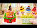 Christmas tree-shaped cake and cream ✨ Instructions for decorating a mini Christmas tree cake 🍰🎄