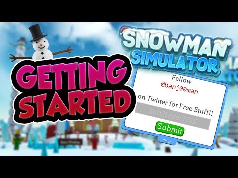 Roblox Snowman Simulator Getting Started Working Codes Youtube - code roblox snowman simulator