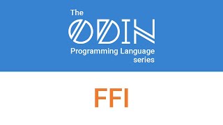 Using functions from other languages (FFI) in Odin
