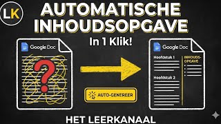 Stop Met Handmatig Typen Maak Je Inhoudsopgave Automatisch In Google Docs