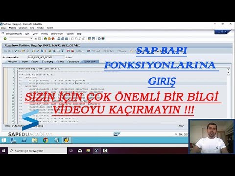 Video: SAP'de BAPI nasıl yazılır?