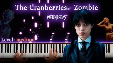 The Cranberries - Zombie ("Wednesday" Season 2 version) | piano cover + sheet music