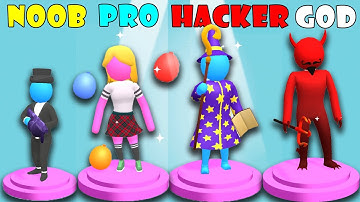 NOOB vs PRO vs HACKER vs GOD - Crowd Evolution!