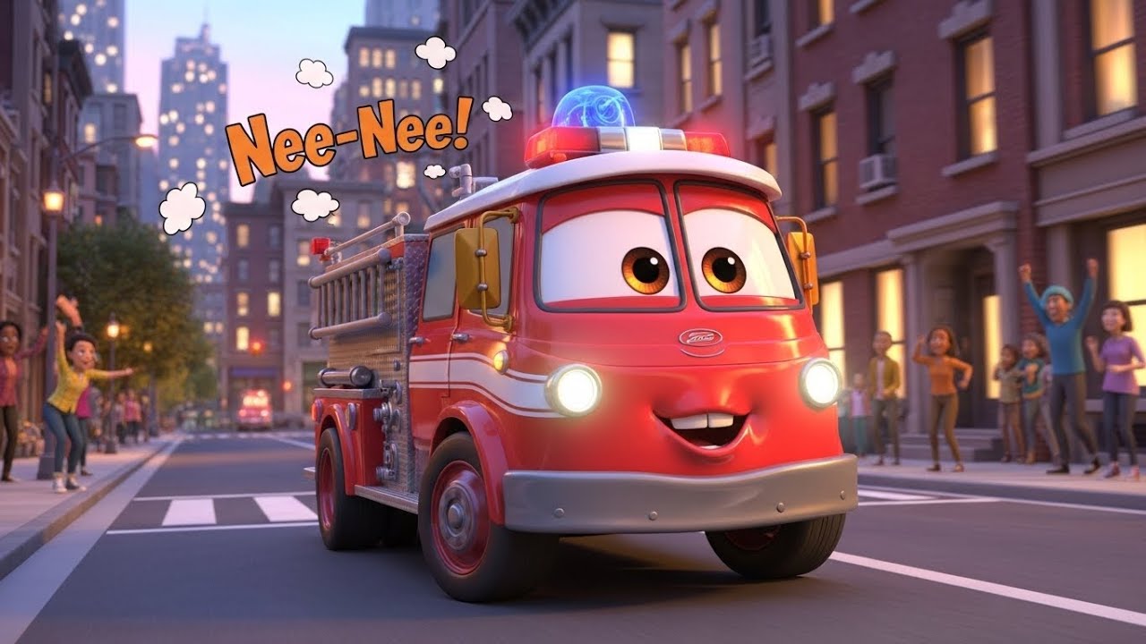 Дружелюбная пожарная машина спешит на помощь | веселый мультфильм детей | детские песни и игры 🚒🔥😄