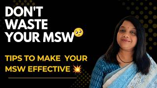 How to Make Your MSW Course Effective | Smart Tips for Social Work Students. MSW