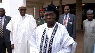 'No No Joor', Obasanjo Tells Journalist After Meeting With Buhari -- 08\/09\/15