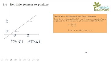 4 - Matematik - Topunktsformlen (lineære funktioner)