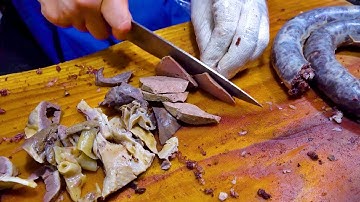 [서울 로컬 현지인 맛집] 서초동 맛순대박 순대트럭 Part 2 순대 내장 염통 오소리감투 간 허파 찹쌀순대 토종순대 모듬순대 Korean sundae pork intestines