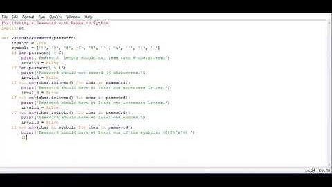 Validating a Password with Regex in Python
