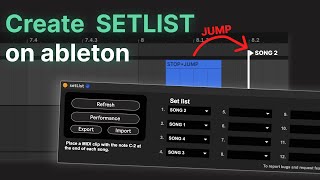 How to create a setlist in Ableton's arrangement view with LiveSet