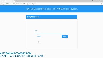 NSMC audit system video tutorial - Part 2 - Logging in and resetting passwords
