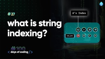 What is String indexing? Tekie Byte #27