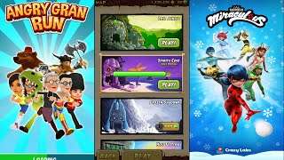 Angry Gran Run Vs Temple Run 2 Spirits Cove Vs Miraculous Ladybug & Cat Noir - Endless Run Gameplay screenshot 5