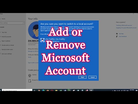 How to add or remove Microsoft account on windows 10 (2021)