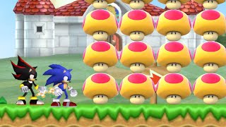 New Super Sonic Bros. Wii: Sonic X Shadow Generations - 2 Player Co-Op Walkthrough (HD)