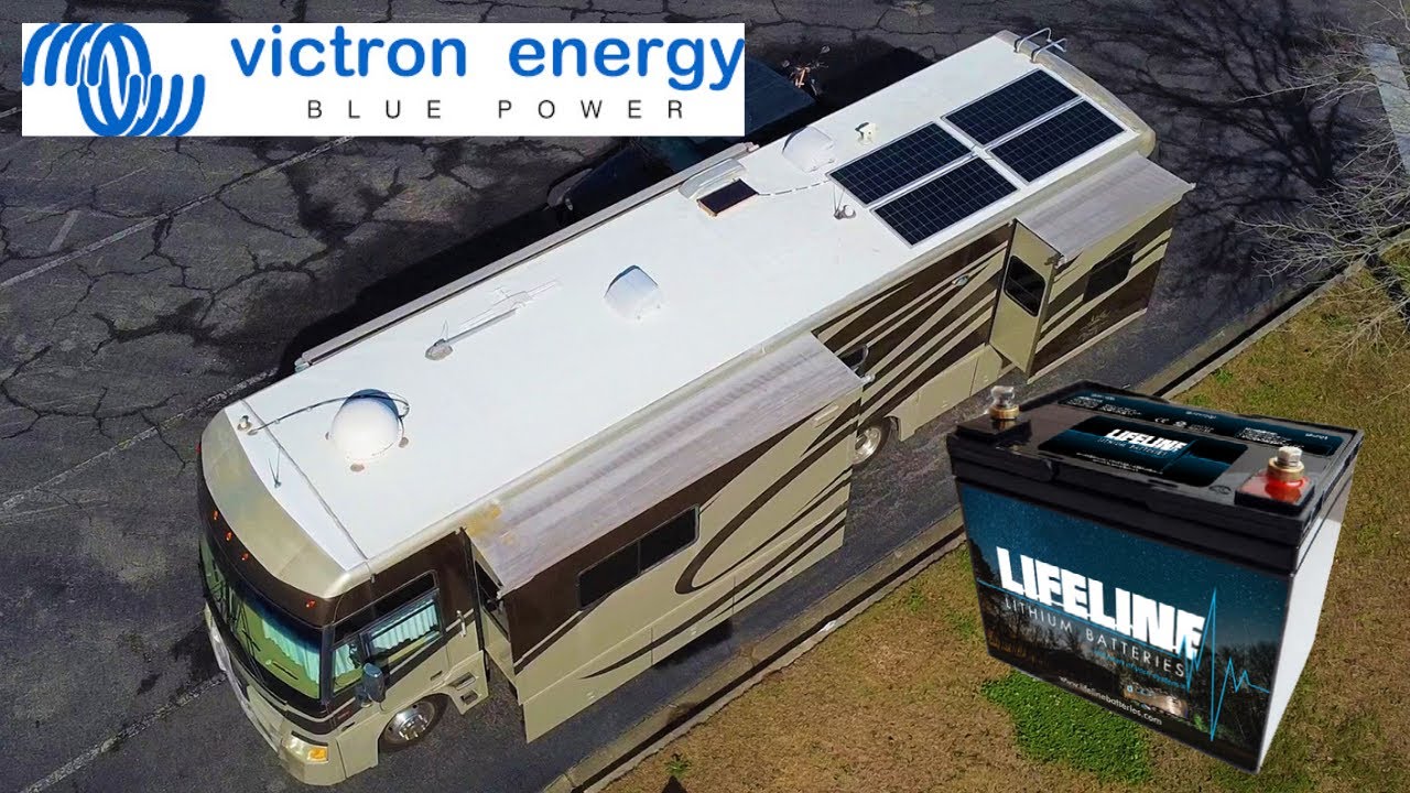 Victron Rooftop Rv Solar Setup Solar Install on Class A RV - 840 Watts, Lifeline Lithium, Victron ...