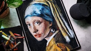 [ASMR ]  Painting Girl with a Pear Earring by Vermeer  [No talking]