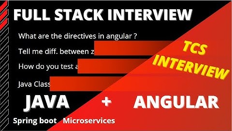 Full stack  java developer interview | TCS | Spring boot | Angular |  Microservices | Core java | 35