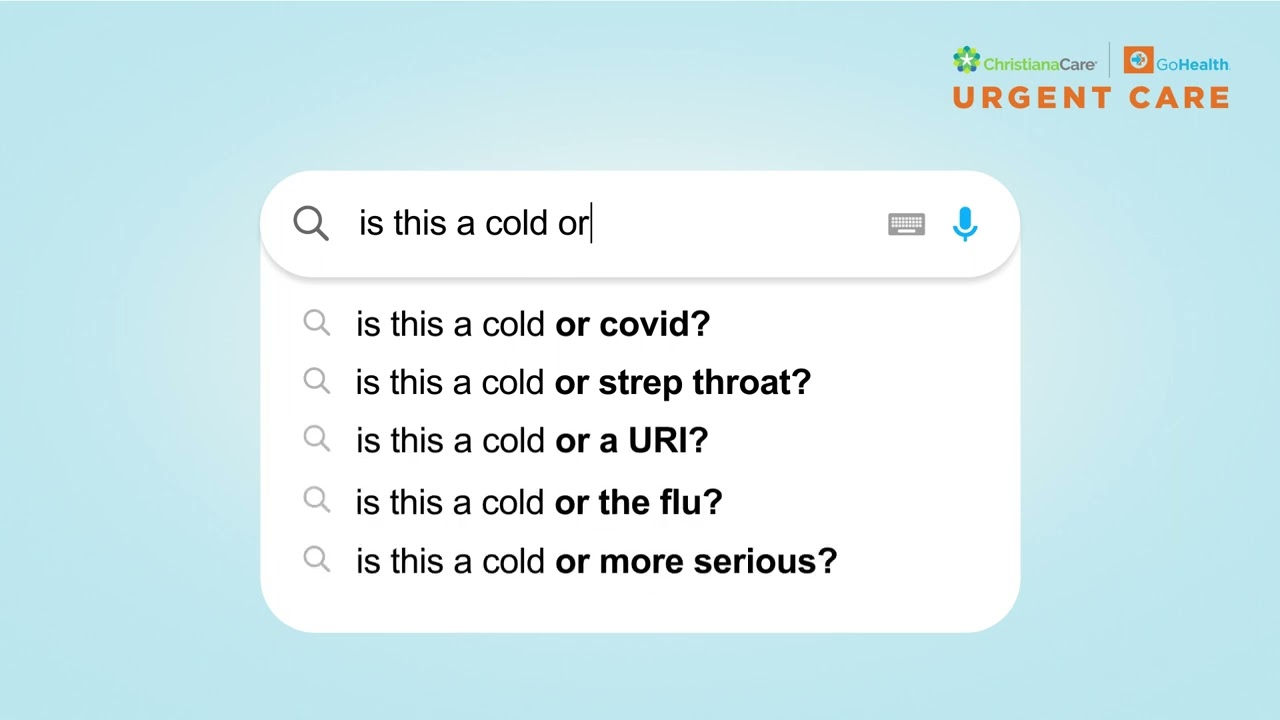 ChristianaCare - GoHealth Urgent Care URI Search Bar