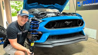 Mach 1 Mustang takes HARD TURNS with UPGRADED Suspension!!