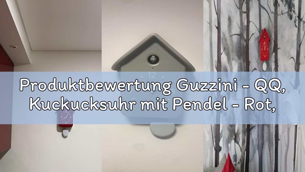 Produktbewertung Guzzini - QQ, Kuckucksuhr mit Pendel - Rot, 24,8 x 12 x h39 cm - 16860208