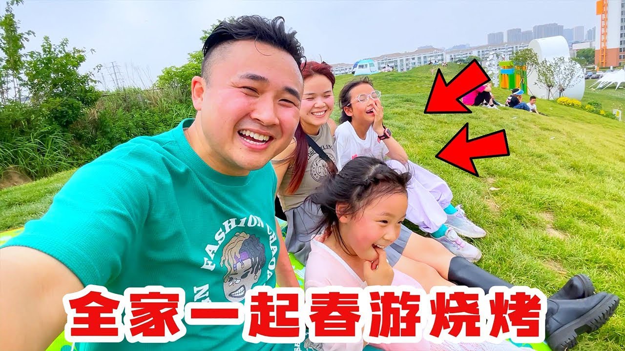 欣欣月月套圈超神了，风筝差点被风吹走了，这次野炊真是太刺激了