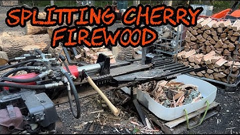 #252 Splitting Cherry Firewood Directly into IBC Tote