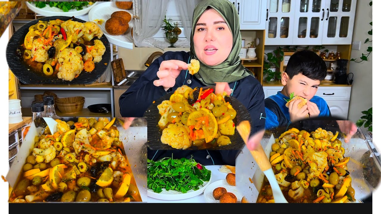 ‏طرشي  مزيت  بالقرنابيط _ والزيتون والليمون خلال يوم واحد سعره بالمحلات طرشي غالي نقدر احنا نسويه