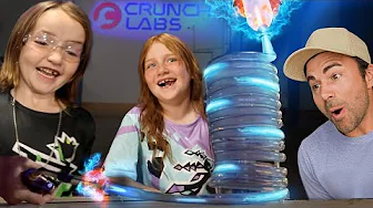 Adley & Niko try Fun Experiments with Mark Rober!!  Science and Learning at CrunchLabs space camp