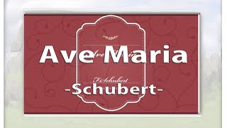 Ave Maria・Schubert(slow ver.)B:/accompaniment・伴奏（楽譜付き）