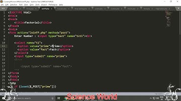 Find Factorial on Select Option In PHP | Select Option For Call Function