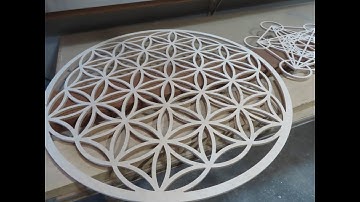Flower of Life - CNC Machining a Birch Wood Flower of Life Pattern Sacred Geometry