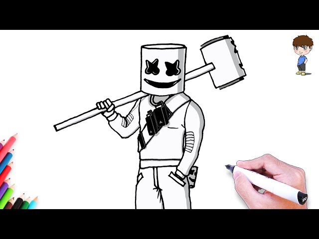 Comment Dessiner Marshmello Fortnite Facilement Dessin