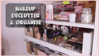 DECLUTTER & ORGANISE MY MAKEUP WITH ME 🤩 CHELSEA BAXTER
