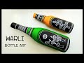 DIY Bottle Painting|Easy Warli Art On Glass Bottle|Two Easy Warli Painting| #IndianTribalArt #Warli