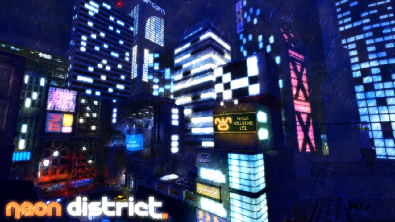 Неоновый роблокс. Неон Дистрикт. Неоновый город в РОБЛОКСЕ. Neon District Roblox.