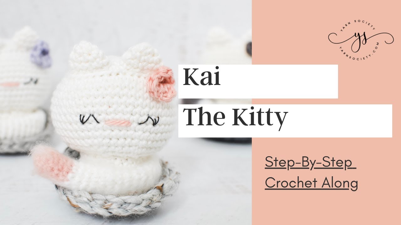 Baiyou crochet kit for beginners - cute cat, beginner crochet