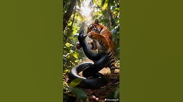 Tiger Trapped by Massive Snake! 🐅🐍 Survival Showdown in the Wild