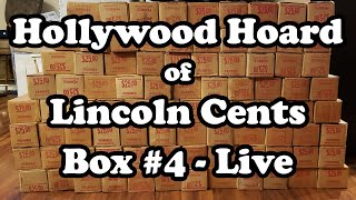 Hollywood Hoard of Lincoln Cents - Searching Box #4 LIVE - Opening Rolls from the 1970s