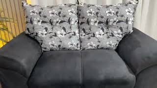 Sofá 2 e 3 Lugares Chile |  Preto/Floral 601/37