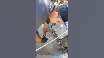 Construction tricks cutting a pipe with string line