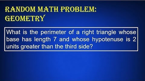 Random Math Problem: Geometry