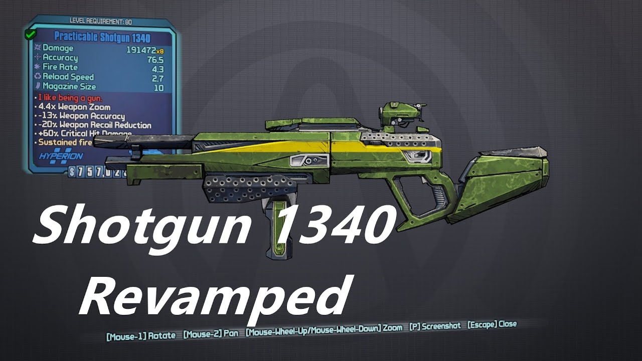 Borderlands 2 Shotgun 1340 Revamped