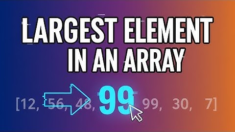 Largest Element in an Array | Python | GeeksforGeeks