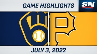 MLB Highlights | Brewers vs. Pirates - July 3, 2022