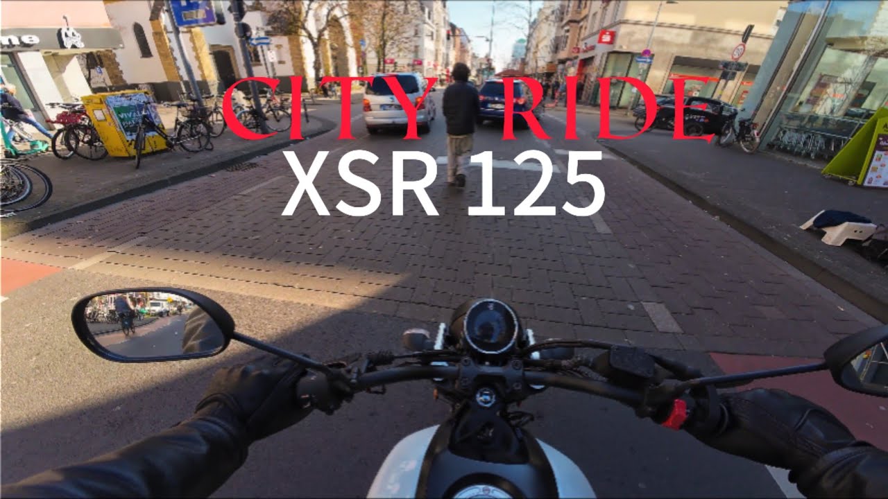 Yamaha XSR 125 short drive through the city| Pov | exhaust [4k] - YouTube