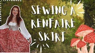 Sewing a Ren Faire skirt!⚔ ✨ren faire, cottage core, hobbitcore, fantasy Cosplay✨ #renfaire
