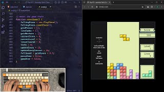 ASMR Programming  Gameboy Tetris Clone in JavaScript  No Talking